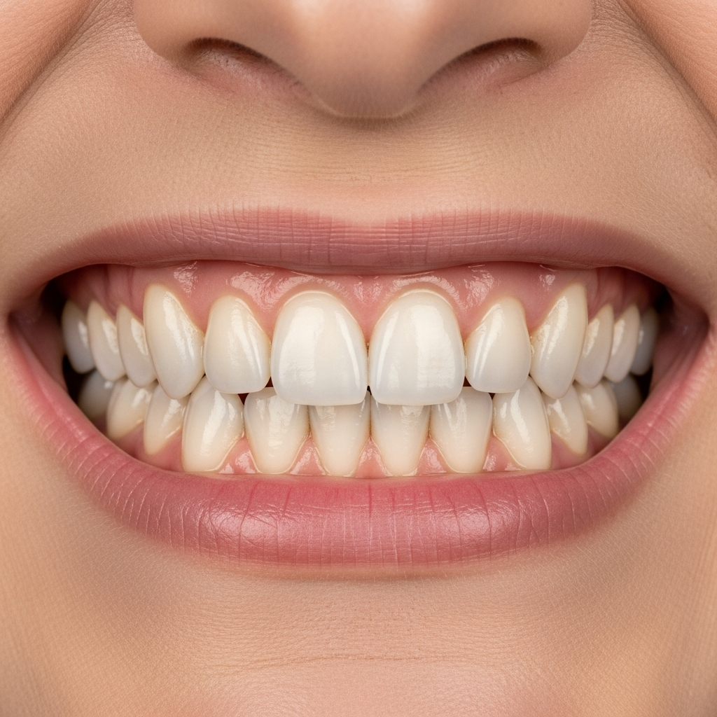 Illustration: smile after full arch dental implant treatment — example 3