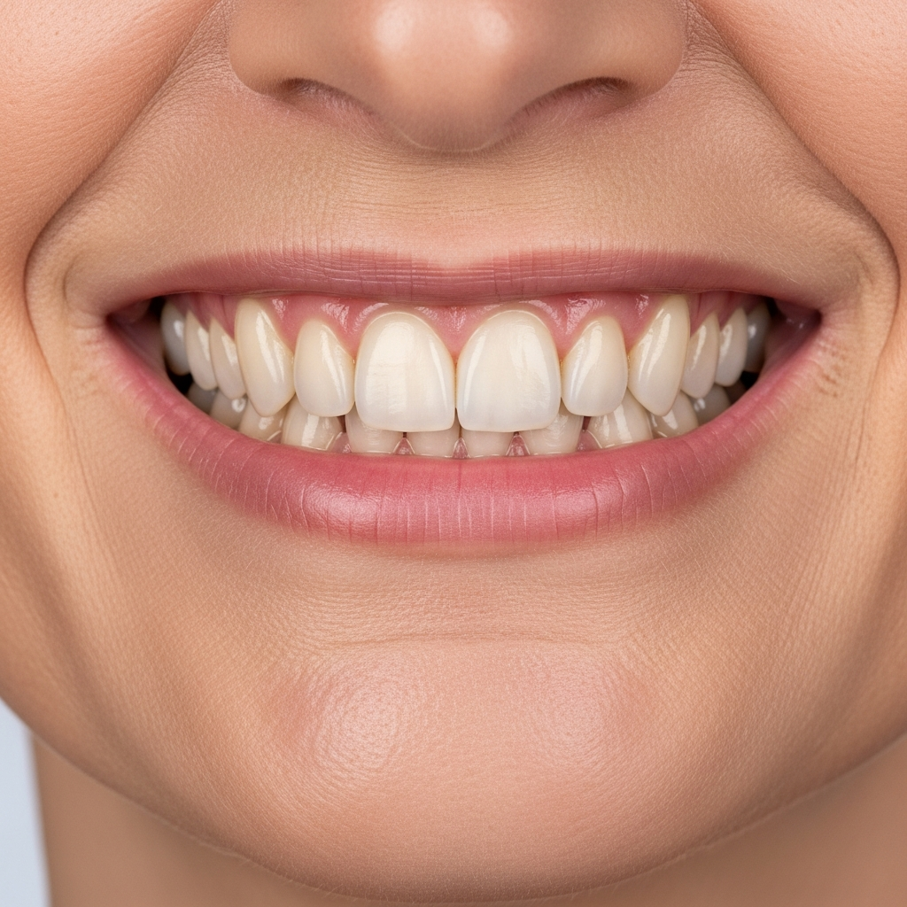 Illustration: smile after full arch dental implant treatment — example 4