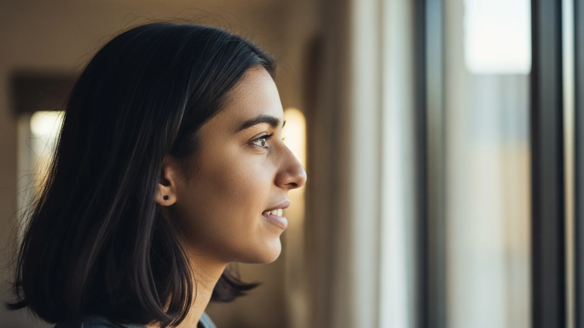 REPLACE: Profile portrait of a patient (late teens to 30s) showing a clear underbite, overbite, or recessed chin; natural lighting, not posed.